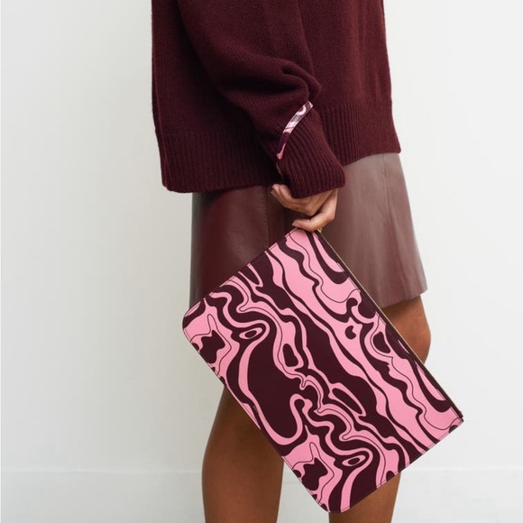 Authentic MANSUR GAVRIEL Large leather zip top wristlet/pouch - Picture 11 of 11